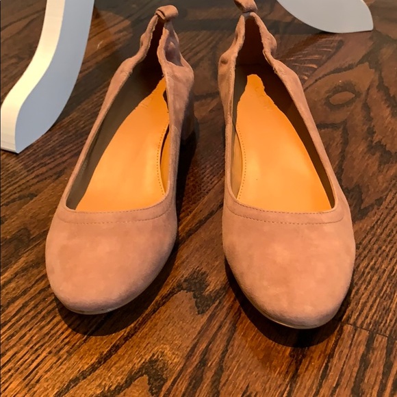 J. Crew Factory Shoes - Jcrew Factory blush suede block heels
